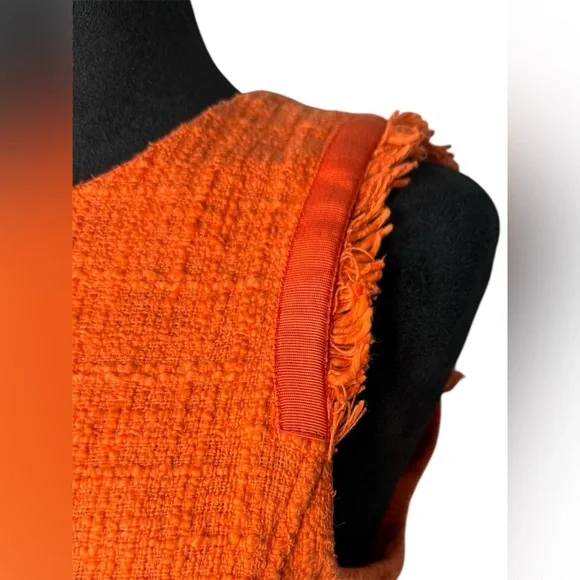 J. Crew Vibrant Orange Asymmetrical Dress - Picture 3 of 6